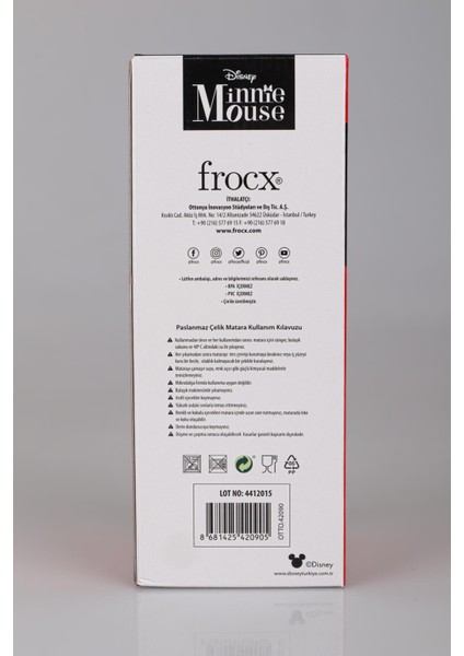 Dekomus Ile Lisanslı Mınnıe Mouse Çelik Matara 500 ml