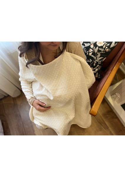 Emzirme Önlüğü Ponponlu Müslin %100 Pamuk fiyatları