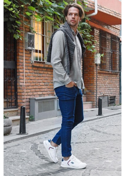 27799 Siyah - Beyaz Erkek Sneaker Günlük Spor Ayakkabı fırsatları