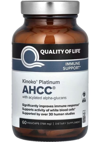 Qualıty Of Lıfe Kinoko Platinum Ahcc, 60 Vegi Capsul.orj Abd. Ozelsporcugıdaların'dan 3998