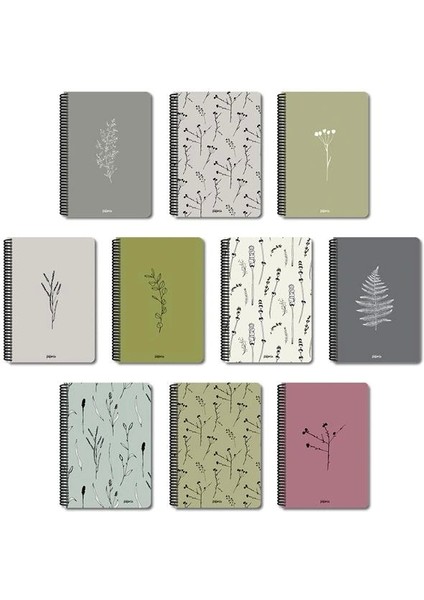 Papirüs Doğa Sert Kapak Spiralli 16X23 100YP. Çizgisiz Defter