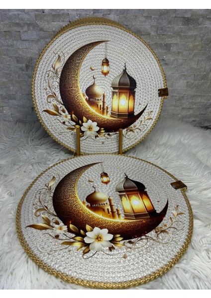 Ramazantemalı Baskılı Supla Amerikan Servis 33 cm x 33 cm 2 Adet fırsatları