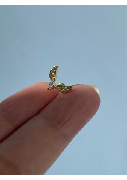 Piercing Taşlı Tragus Helix Lobe Kıkırdak Yarasa Çelik fiyatları