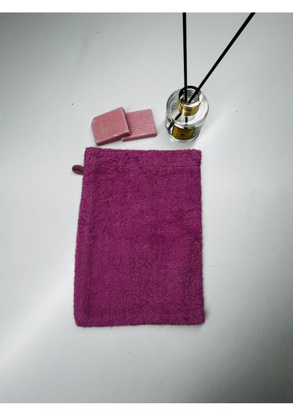 16x21 cm Pembe Havlu Banyo Kesesi Pamuklu