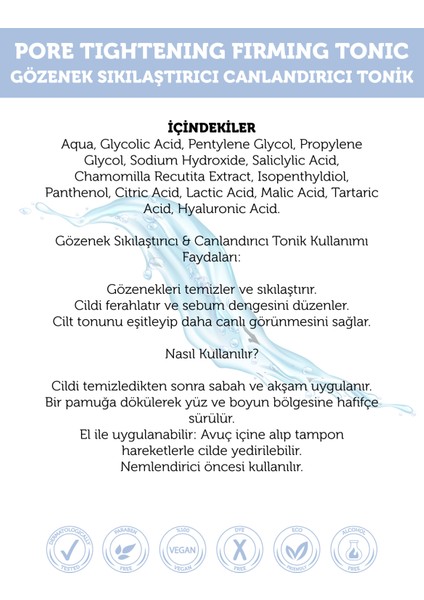 Pure Tightening Firming Tonic-Gözenek - Canlandırıcı 200 ml Tonik