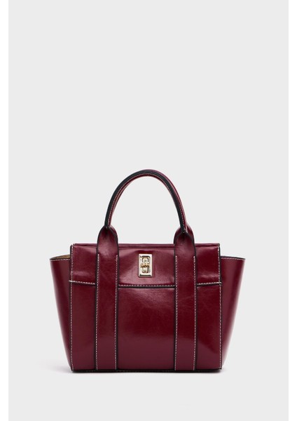 Bordo Kadın Mini Tote El ve Omuz Çantası fiyatları