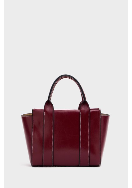 Bordo Kadın Mini Tote El ve Omuz Çantası fırsatları
