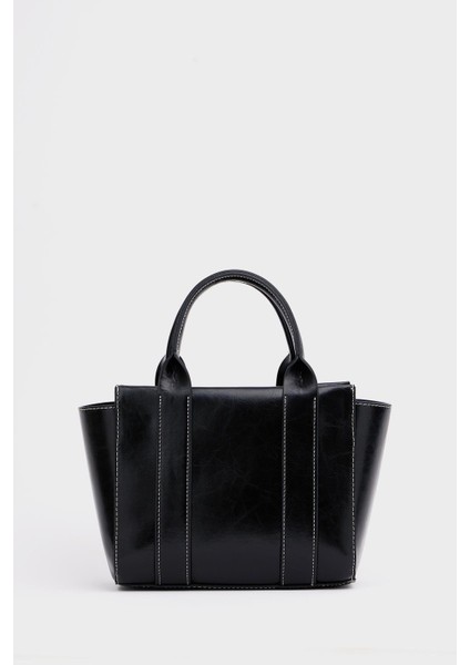Siyah Kadın Mini Tote El ve Omuz Çantası fırsatları