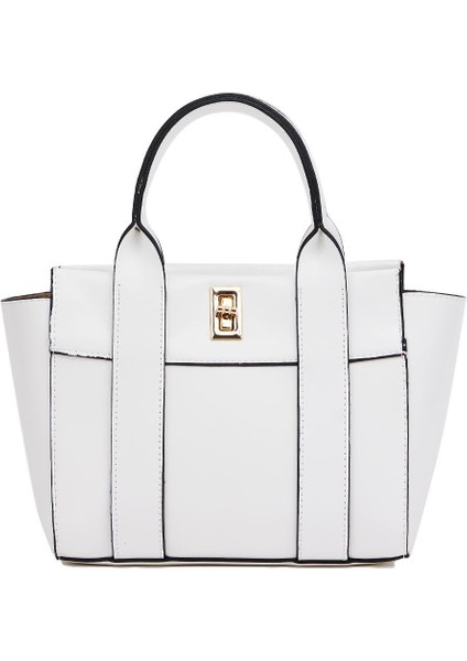 Beyaz Kadın Mini Tote El ve Omuz Çantası fiyatları