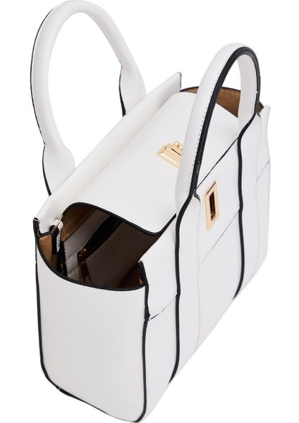 Beyaz Kadın Mini Tote El ve Omuz Çantası modelleri