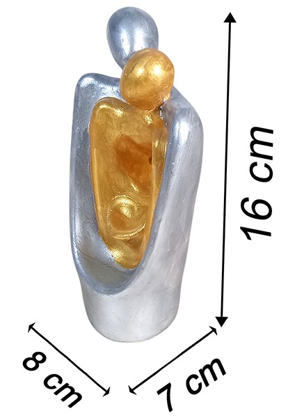 2 Adet Sarılan Çift Iki Renkli Geri Akışlı Şelale Tütsülük Gold & Gümüş