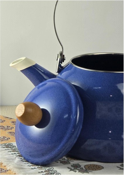 Alev Vintage Ahşap Saplı Emaye Demlik Kettle 2,5lt fiyatları