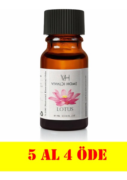Lotus Uçucu Yağ Oda Kokusu Stresi Azaltıcı 10 ml Doğal Aromaterapi Yağı