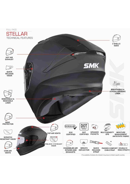 Stellar Taotei Kapalı Kask