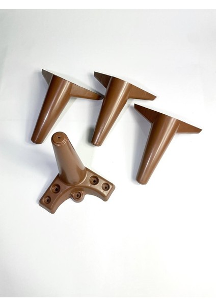 Plastik Ayak Kahverengi -15CM -4 Adet