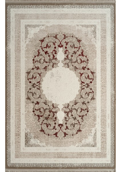 Kim Royal KC09A Vizon Bordo Akrilik Yumuşak Dokulu Modern Halı Karademir Home