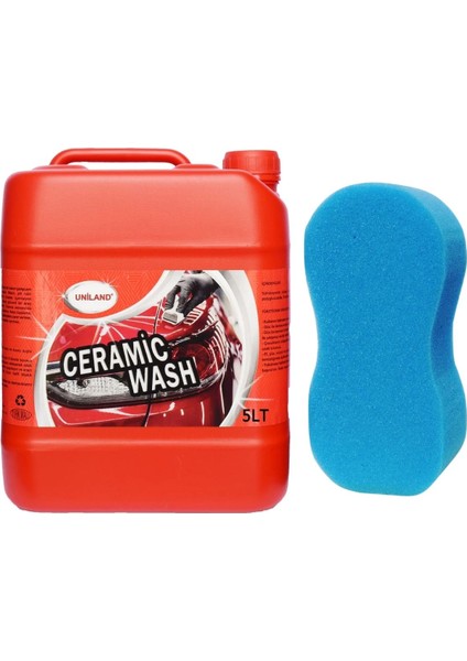 Ceramic Wash Seramik Şampuanı 5 lt + Uygulama Süngeri
