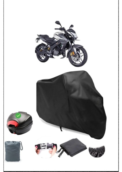 Bajaj Pulsar Ns 200 Ug Arka Çanta Uyumlu Siyah Motosiklet Branda Su Geçirmez Dayanıklı Kumaş