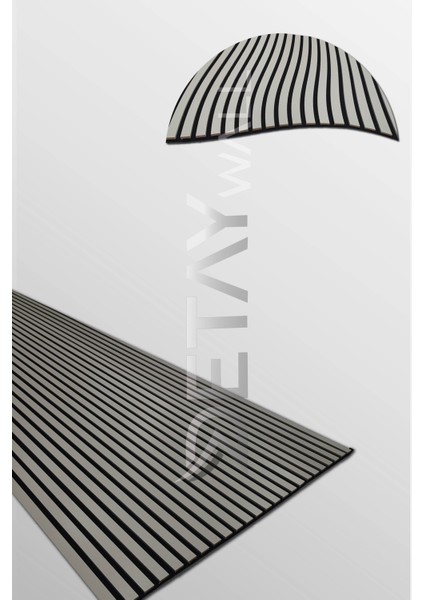 Mdf Ahşap Akustik Duvar Paneli - 100 x 275 cm - Krem