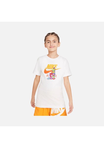 Sportswear Boxy 2 Graphic Short-Sleeve Kids T-Shirt Çocuk Pamuklu Beyaz Tişört FV5346 fiyatları