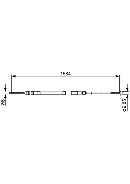 BOSCH-1987482491 - El Fren Telı ( Bmw F30-32-36 Arka Sağ veya Sol )