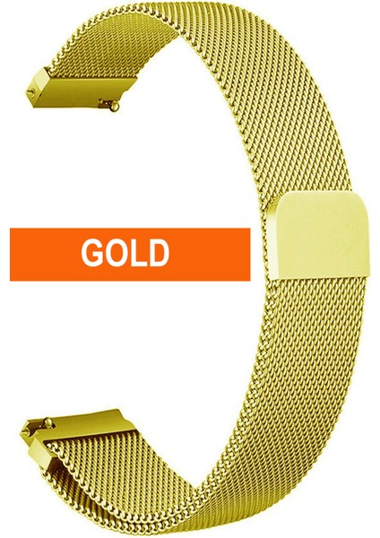 18 mm Fossil-Welder-Casio-Seiko-Omega-Armani Uyumlu Mıknatıslı Hasır Metal Saat Kordonu MIKHSR18