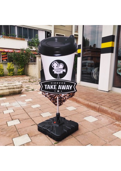 Şekilli Kahve Yol Yabelası Take Away Bardak