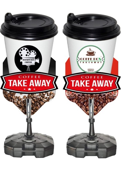 Şekilli Kahve Yol Yabelası Take Away Bardak modelleri