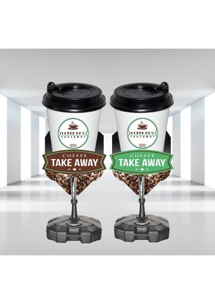 Şekilli Kahve Yol Yabelası Take Away Bardak fırsatları