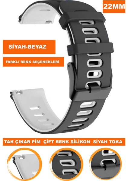 22 mm Fossil-Welder-Casio-Seiko-Omega-Armani Saat Uyumlu Silikon Saat Kordonu Kayışı A5622MM