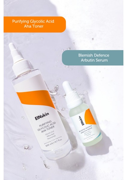 Glikolik Asit Aha Arındırıcı Tonik +Leke Giderici Arbutin Serum - Cilt Bakım Seti