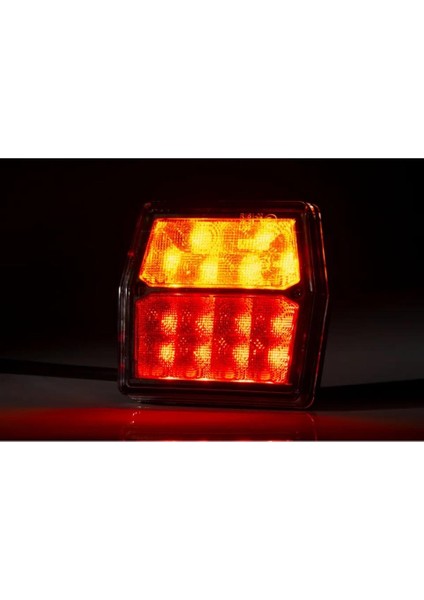 12V-24V STOP LAMBASI KARE (LEDLİ) (PARK-FREN-SİNYAL-PLAKA) (100*93 MM) E9 modelleri