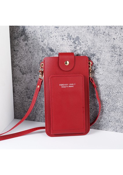 Cüzdan Kadın Dokunmatik Ekran Omuzdan Askili Çanta Büyük Kapasiteli Cep Telefonu El Çantası Bayan Çanta Kart Tutucu Crossbody Çanta (Yurt Dışından) modelleri