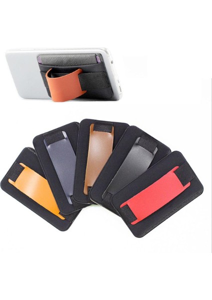 Evrensel Kart Tutucu Kılıfı Cep Telefonu Cüzdan Kılıf Renkli Kimlik Kartı Tutucu Yapışkanlı Etiket Arka Kapak Telefon Aksesuarı (Yurt Dışından)