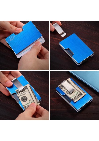 Erkek Alaşımlı Cüzdan Para Klipsi Nakit Kredi Kartı Tutucuyu Engelleme - Uluslararası (Yurt Dışından) fırsatları