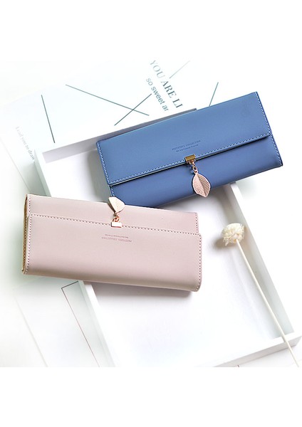 2019 Yeni Kadın Cüzdan Çanta Yeni Yaprak Tasarımı Uzun Cüzdan Öğrenci Çok Fonksiyonlu Büyük Kapasiteli Cüzdan (Yurt Dışından) modelleri