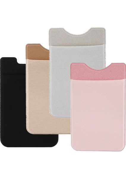 1 Adet Yeni Elastik Cep Telefonu Cüzdan Kılıfı Kredi Kimlik Kartı Tutucu Yapışkanlı Etiket Kılıfı Kılıfı Taşınabilir Telefon Arka Cep (Yurt Dışından)