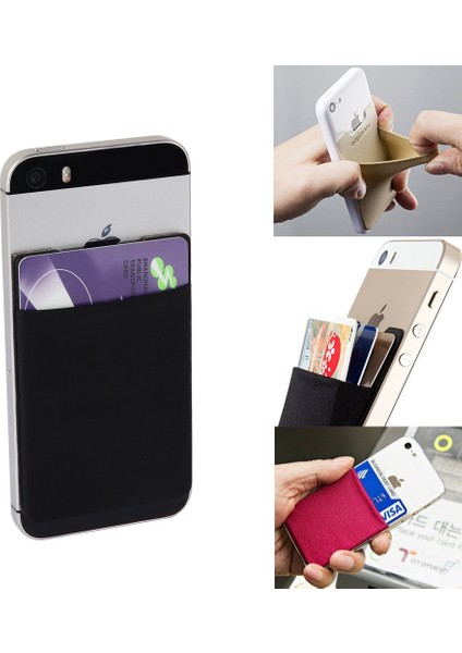 1 Adet Yeni Elastik Cep Telefonu Cüzdan Kılıfı Kredi Kimlik Kartı Tutucu Yapışkanlı Etiket Kılıfı Kılıfı Taşınabilir Telefon Arka Cep (Yurt Dışından) fırsatları