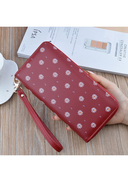 Büyük Kapasiteli Kadın Cüzdan 2021 Yeni Moda El Cüzdanı Uzun Fermuarlı Cüzdan Yumuşak Cüzdan Küçük Çiçek Değişim Cep Telefonu Çantası (Yurt Dışından) indirimleri