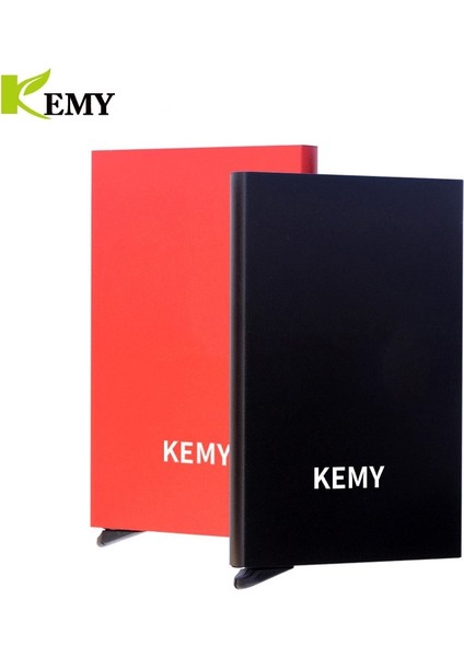 Kemy En Kaliteli Rfid Cüzdan Erkek Para Çantası Mini Çanta Erkek Alüminyum Kart Cüzdan Küçük Debriyaj Deri Cüzdan Ince Çanta Carteras (Yurt Dışından) fiyatları