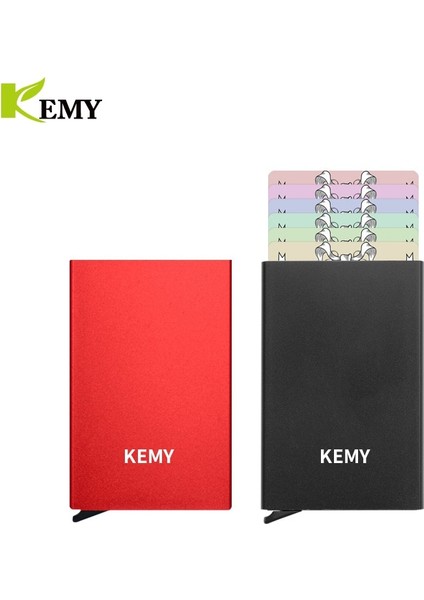 Kemy En Kaliteli Rfid Cüzdan Erkek Para Çantası Mini Çanta Erkek Alüminyum Kart Cüzdan Küçük Debriyaj Deri Cüzdan Ince Çanta Carteras (Yurt Dışından) fırsatları