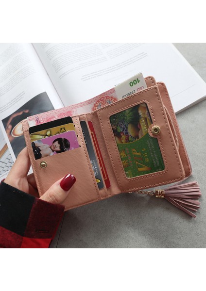 Kadın Cüzdan Çanta Püskül Kısa Kedi Fermuar Bozuk Para Cüzdanı Küçük Tutucu Kart Çanta Cüzdan Çanta Carteira Portefeuille Femme (Yurt Dışından) fırsatları