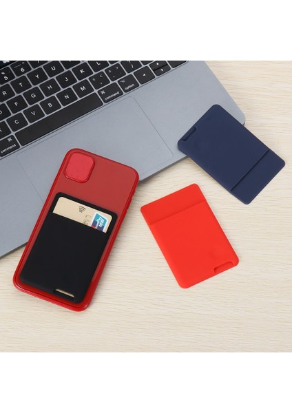 Evrensel Cüzdan Kılıf Telefon Kımlık Kredi Kartı Tutucu Üzerinde Sopa Silikon Kendinden Yapışkanlı Cep Telefonu Arka Cep Etiket Kart Kollu Çanta (Yurt Dışından) fiyatları