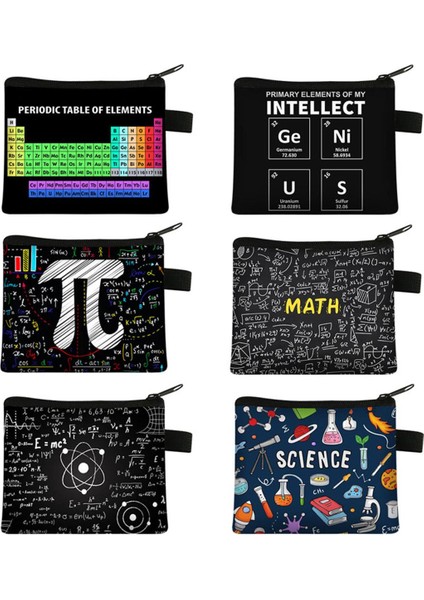 Elementlerin Periyodik Tablosu Para Çantaları Kadın Cüzdan Matematiksel Formül Pı Para Para Çantaları Bilim Deney Erkek Kız Çanta (Yurt Dışından)