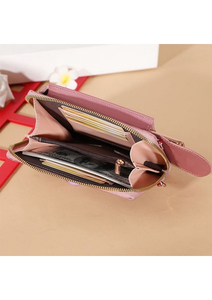 Cüzdan Kadın Çapraz Pu Çok Fonksiyonlu Cep Telefonu El Çantası Bayan Çanta Büyük Kapasiteli Seyahat Kartı Tutucusu Pasaport Kapağı (Yurt Dışından) fiyatları