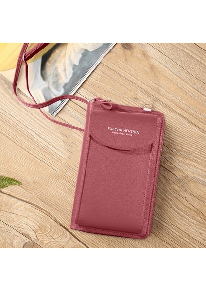 Cüzdan Kadın Çapraz Pu Çok Fonksiyonlu Cep Telefonu El Çantası Bayan Çanta Büyük Kapasiteli Seyahat Kartı Tutucusu Pasaport Kapağı (Yurt Dışından) modelleri