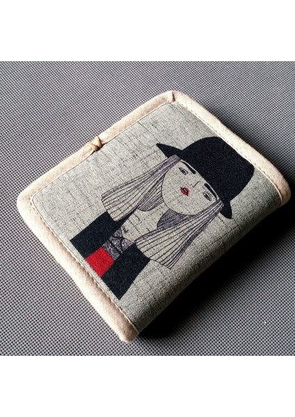 2018 Yeni Varış Keten Kanvas Cüzdan Kadın Kız Çocuklar Hediye Küçük Moda Kısa Cüzdan Kişilik Güzel Bozuk Para Cüzdanı (Yurt Dışından) fiyatları