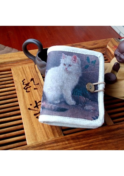 2018 Yeni Varış Keten Kanvas Cüzdan Kadın Kız Çocuklar Hediye Küçük Moda Kısa Cüzdan Kişilik Güzel Bozuk Para Cüzdanı (Yurt Dışından) modelleri