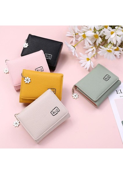 2022 Yeni Moda Kadın Cüzdan Kısa Bayanlar Küçük Kart Tutucu Baskı Kızlar Püskül Iki Kat Kadın Bozuk Para Çantaları (Yurt Dışından)