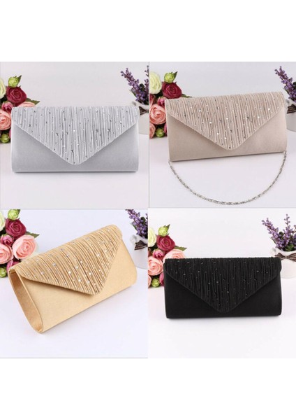 Kadın Glitter Cüzdan El Çantası Bayanlar Püskül Akşam Düğün Çanta Parti Balo Bozuk Para Cüzdanı Zinciri (Yurt Dışından)